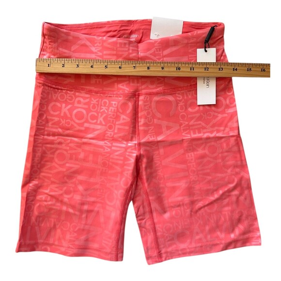 Calvin Klein Performance Women's High Waist 7" Bike Short Size M Coral - Picture 7 of 10